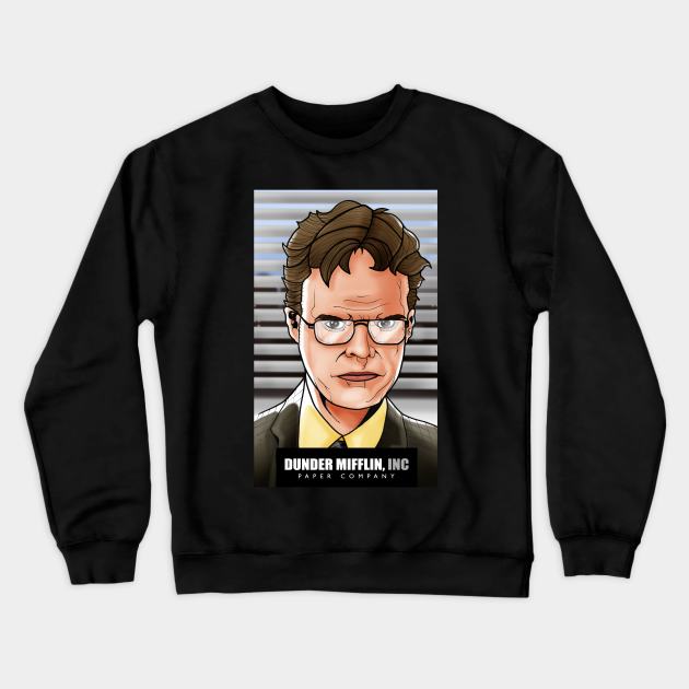 Dwight Schrute Dunder Mifflin Crewneck Sweatshirt by EvoComicsInc